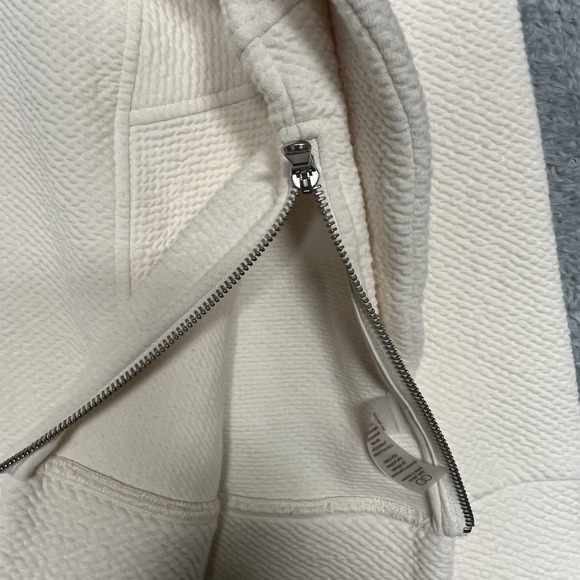 Calia Sweatshirt Tunic Womens Large Ivory Cream Elevate Side Zip Athleisure - Picture 6 of 14